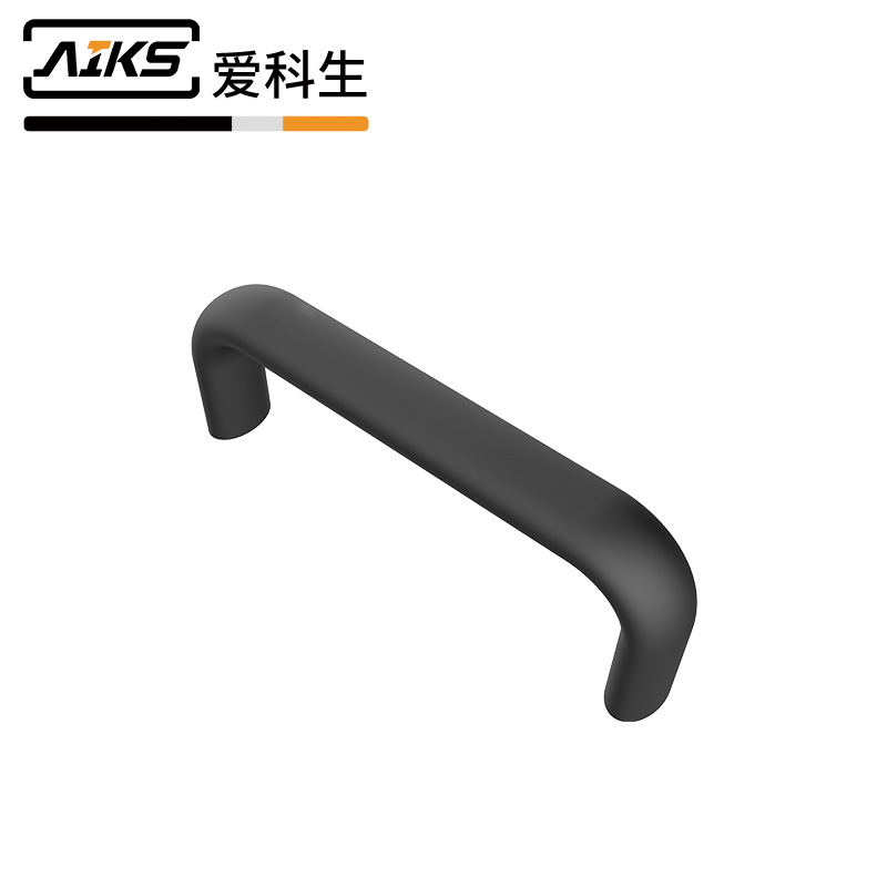 鋁工業(yè)實芯雙彎頭異性拉手黑-3704-128