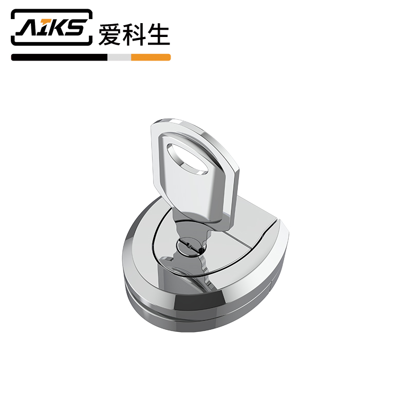 加厚免開孔抽屜帶鑰匙鎖芯搭扣-6517